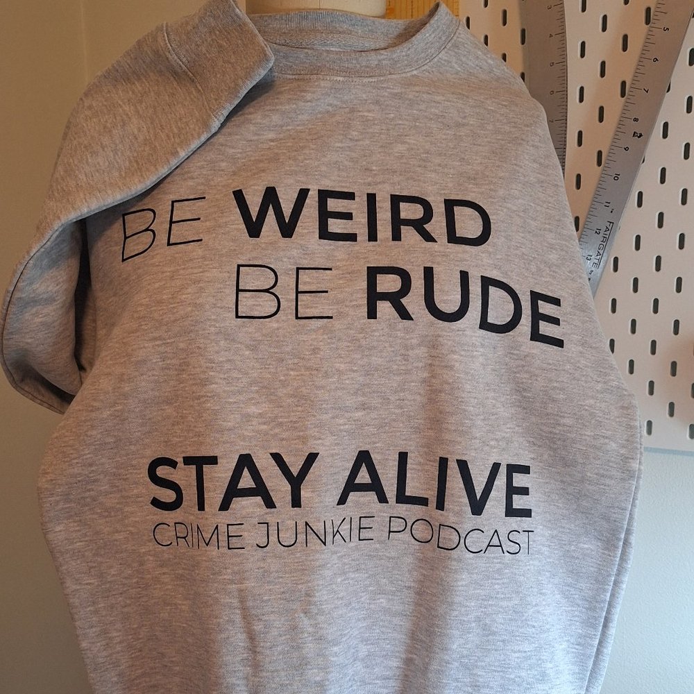 Crime Junkie Podcast Sweatshirt NWOT Limited Edition! Small